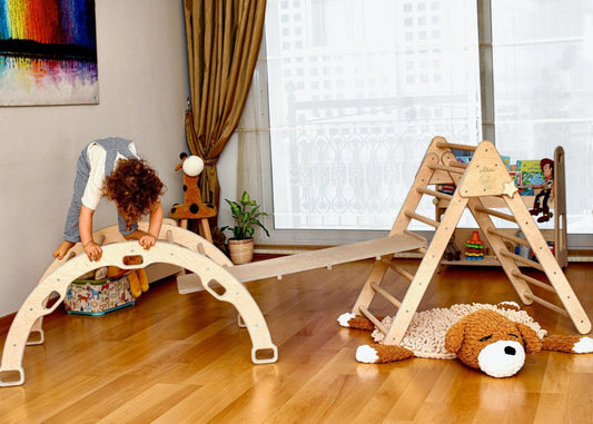Montessori Climbing Set / Pikler Triangle, Climbing Arch & Ramp / 3